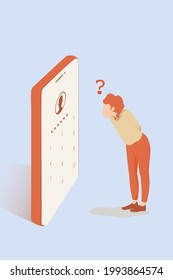 hombre de pie mirando el Smartphone móvil