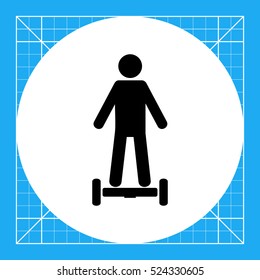 Man Standing on Hoverboard Icon