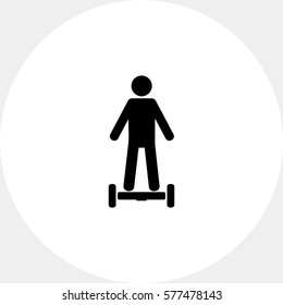 Man Standing on Hoverboard Icon