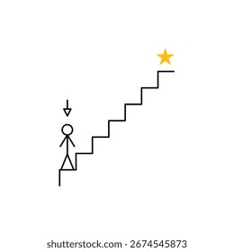 man standing on stairs element