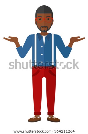 Man standing with open arms.