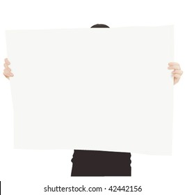 Man standing with paper