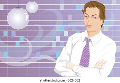 man standing in a party place	