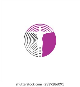 Man standing pose logo design illustration