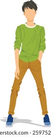Man Standing Position digital illustration