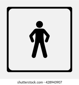 Man standing silhouette.