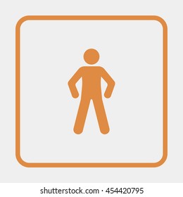Man standing silhouette.