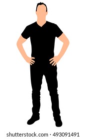 Man standing silhouette