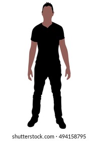 Man standing silhouette