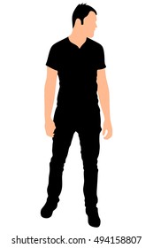 Man standing silhouette