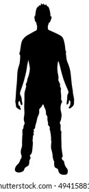 Man standing silhouette