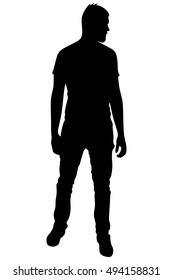 Man standing silhouette