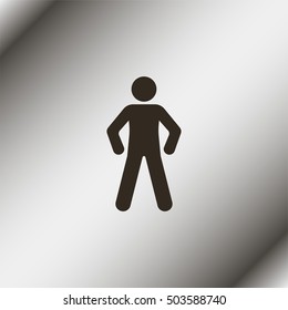 Man standing silhouette.