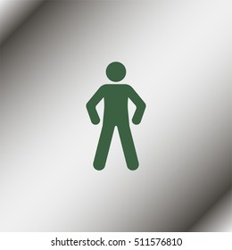 Man standing silhouette.