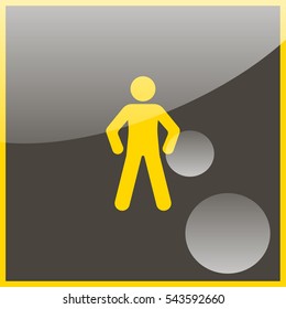 Man standing silhouette.
