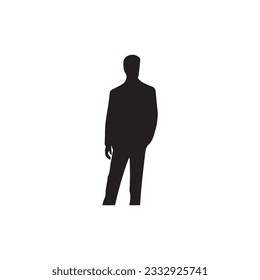 Man standing silhouette Vector Logo