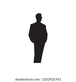 Man standing silhouette Vector Logo