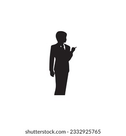 Man standing silhouette Vector Logo