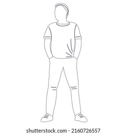 41,087 Man Standing Sketch Images, Stock Photos & Vectors | Shutterstock