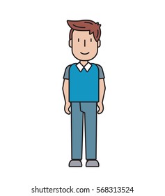 A man standing , Vector character design
