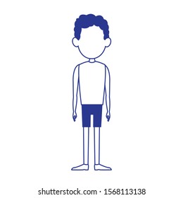 man standing and wearing sport clothes over white background, vector illustration