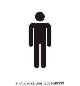 Man stands, People symbol . Vector illustration