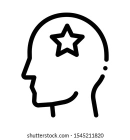 Man Star Human Talent Icon Vector Thin Line. Contour Illustration