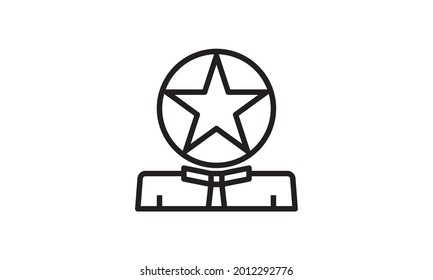 Imagen vectorial de icono del talento humano de estrella humana