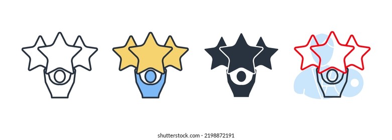 ilustración vectorial del logotipo del icono de la estrella. plantilla de símbolo de excelencia para colección de diseño gráfico y web
