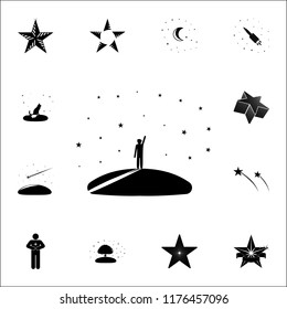 man and stars icon. Stars icons universal set for web and mobile