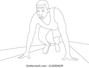 ilustración de arte vectorial de inicio de carrera