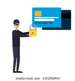 man stealing information avatar character