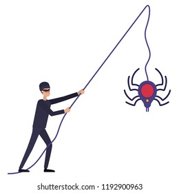 man stealing information avatar character