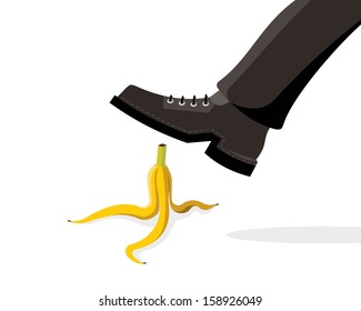 man stepped on banana peel 