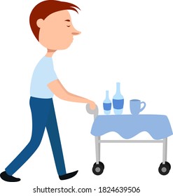 Empresario, ilustración, vector sobre fondo blanco