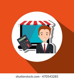 man store mark online vector illustration graphic