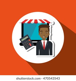 man store mark online vector illustration graphic