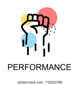 Man stranglehold for performance on white background