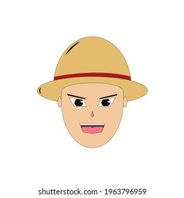 The Man in the Straw Hat with a Smile