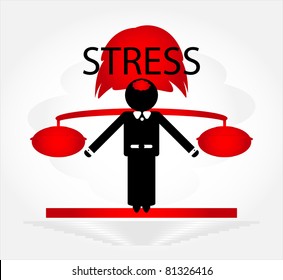 man in stress with weight