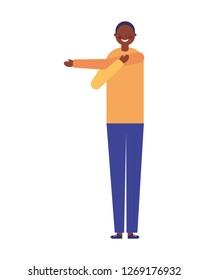 man stretching activity