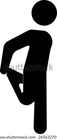 Man Stretching Yoga Exercise Icon, Home workout icons stay safe vector template designs elements, exercises to relax tension muscle. depict techniques and postures of a man stretching work