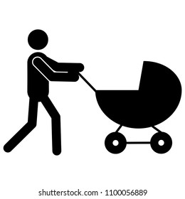 Man with a stroller icon