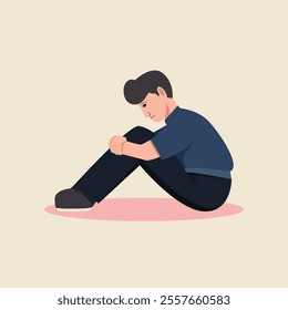 a man struck by sadness