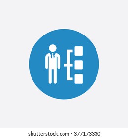 man structure icon, on white background