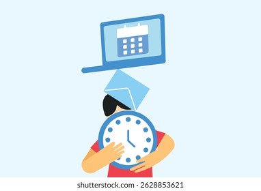 Muitos lutam para gerenciar o tempo e carga de trabalho todos juntos ilustração