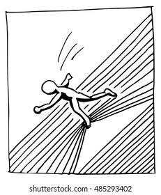 Man stumbling