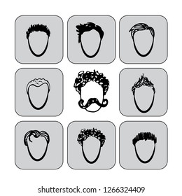 man, style, hairdresser, beard, logo
