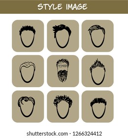 man, style, hairdresser, beard, logo
