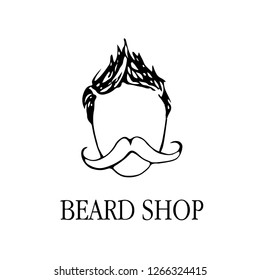 man, style, hairdresser, beard, logo
